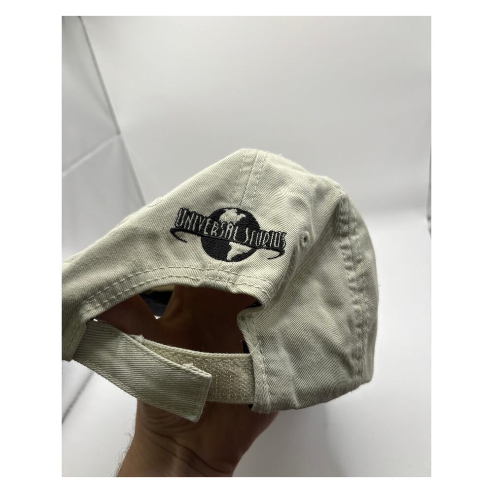 Universal Studios Baseball Cap Hat Beige Embroidered Velcro Strap Cotton OSFA - Picture 4 of 6